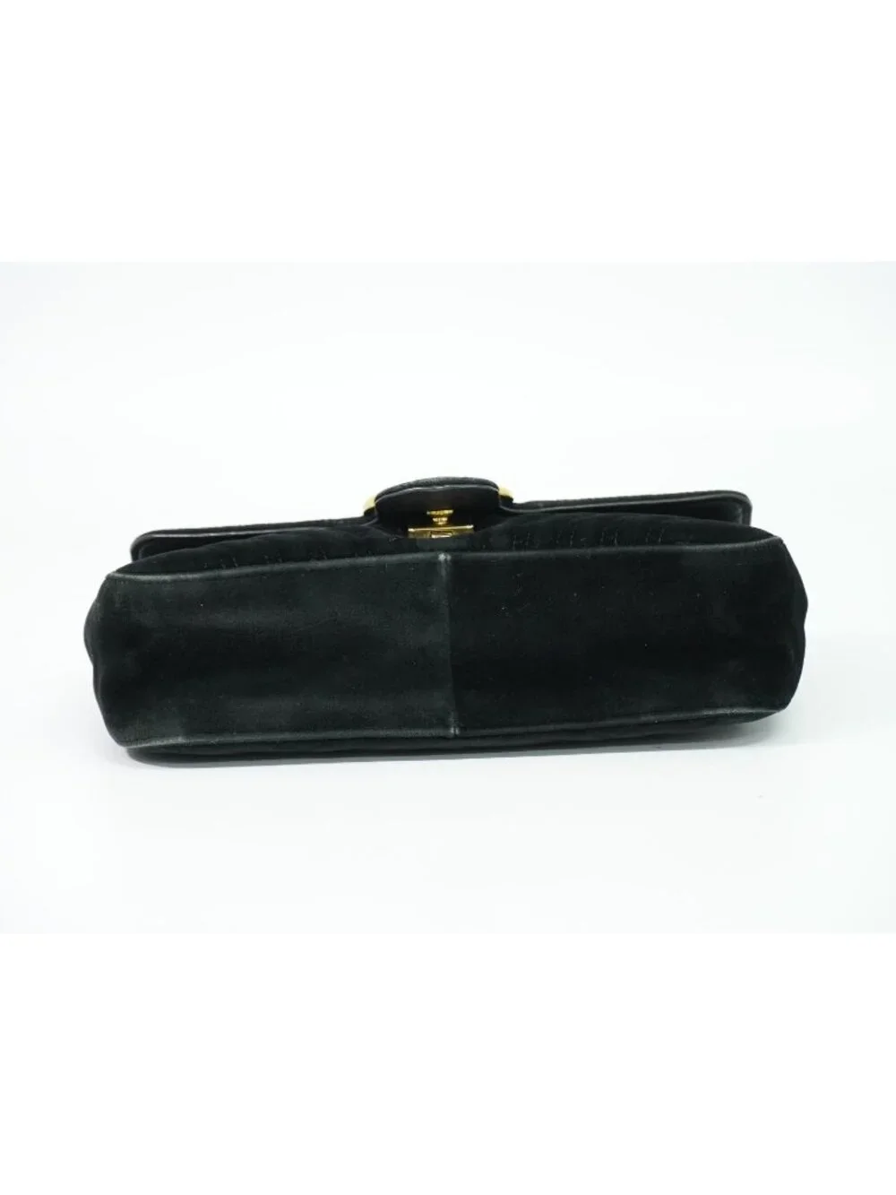 Gucci GG Marmont Chain Shoulder Bag Pochette Velvet Black